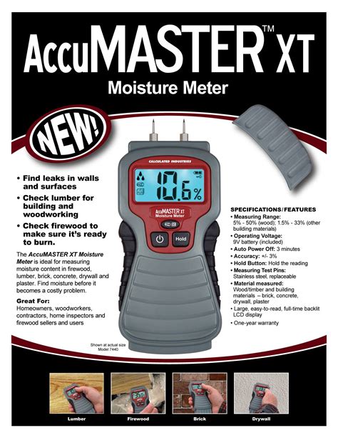 Calculated Industries AccuMASTER XT Digital Moisture Meter 